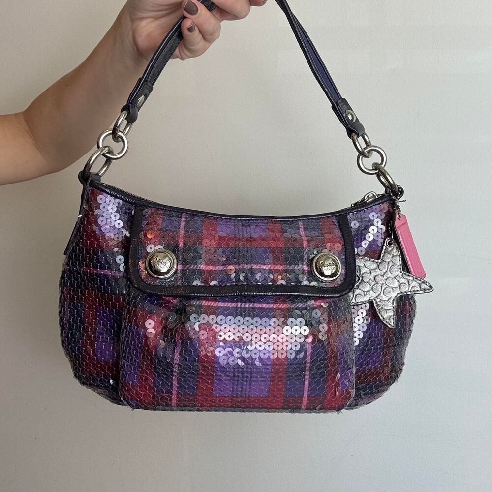 Coach Women's Pink and Purple Bag